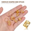 Healeved 260PCS Hair Jewelry for Braids Gold Hair Cuffs Clips