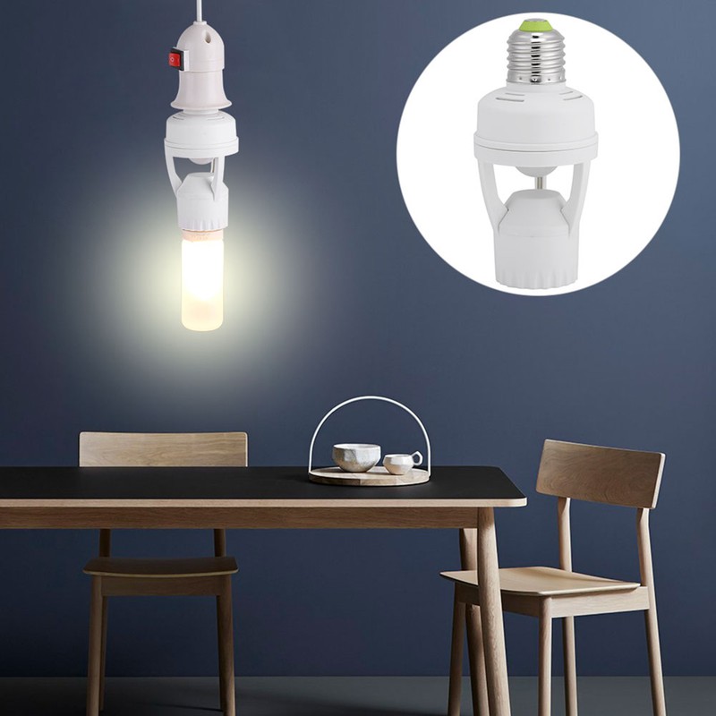 E27 LED Lamp Bulb Holder Light Switch Socket Adjustable Infrared