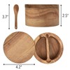 Acacia Wood Salt and Pepper Cellar with Swivel Magnetic Lid