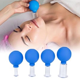 Facial Cupping Set Gua Sha Facial Suction Cups Anti Aging Vacuum Suction Cupping Cups 4Pcs Face Cupping Therapy Sets for Wrinkles Facial Cupping Facial Massage Cupping Tool for Face, Neck and Whole Body