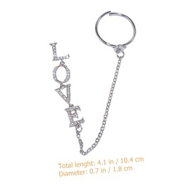 Baluue Nail Art Charms with Zircon Love Design Elegant Manicure Chain for Stunning Nail Decoration for Parties and Festivals Easy to Apply and Share with Friends