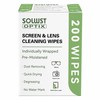 SOLWST Optix Lens Cleaning Wipes - 200 Pre-Moistened, Individually Wrapped