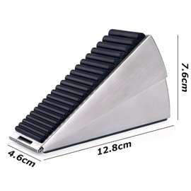 Heavy Duty Door Stopper, Portable Large Door Stopper, Adjustable Spring Loaded Door Stop, Metal Rubber Door Wedge, Special for Home Office School Heavy Door (Black, 12.8 * 4.6*.7.6 CM)