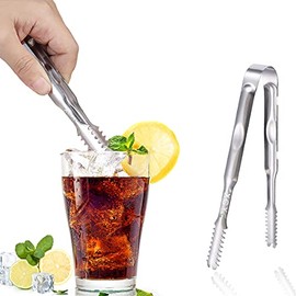 XQXC Mini Stainless Steel Serving Tongs Appetizers Tongs set for 2Pcs 6inch Sugar Cube Dessert Tiny Ice Tong Kitchen Tea Coffee Flatware Pastry Utensils Metal fruit tray tongs