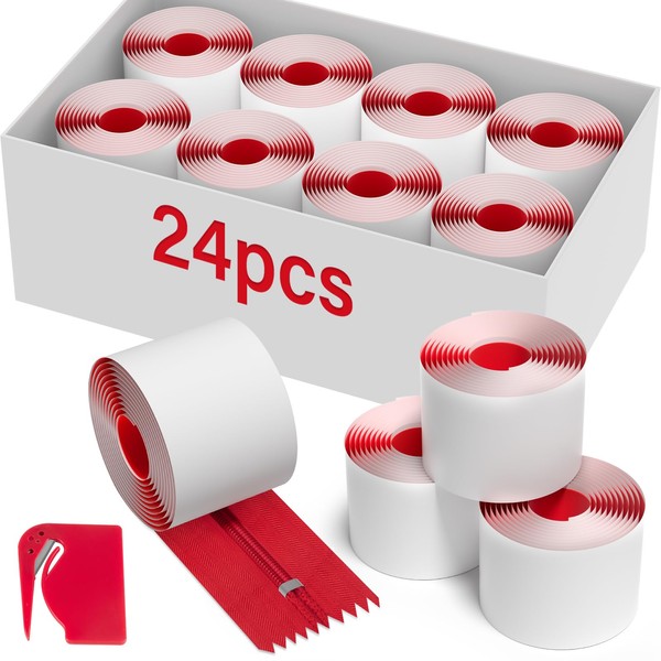 24 Roll Heavy Duty Zipper Door for Dust Barriers,7 ft