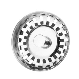NAVZA Kitchen Sink Plug and Strainer, Stainless Steel Sink Plug Replacement, Hole Diameter 78mm, 80MM, 82MM, 84MM, Thicken for Food/Hair Catch, Pop up Sink Drainer Plug (Silver, 78MM) (Silver, 80MM)