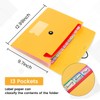 13 Pocket Expanding File Folder Accordian File Organizer, A4 Letter