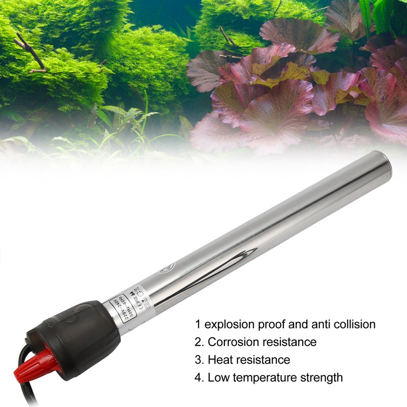 Aquarium Heater Stainless Steel Adjustable Automatic Thermostatic Heating Rod for