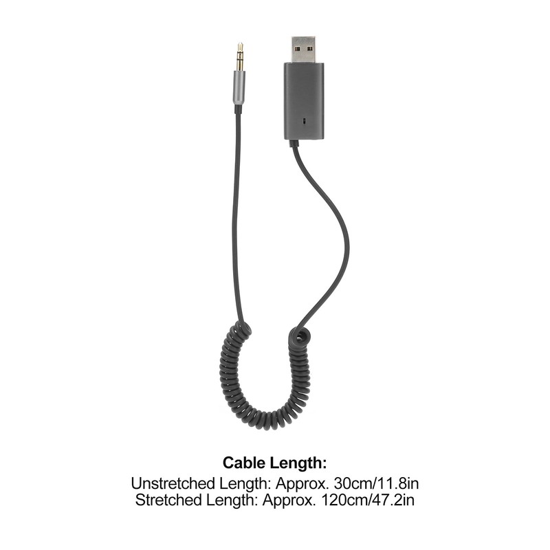 Bluetooth 5.1 Aux Adapter Built in Mic Hands Free Call