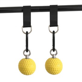 Alomejor Bola de Dominadas, Empuñaduras con Correas, Empuñaduras Antideslizantes, Ejercitador de Entrenamiento de Fuerza para Boulder (Amarillo y Negro)