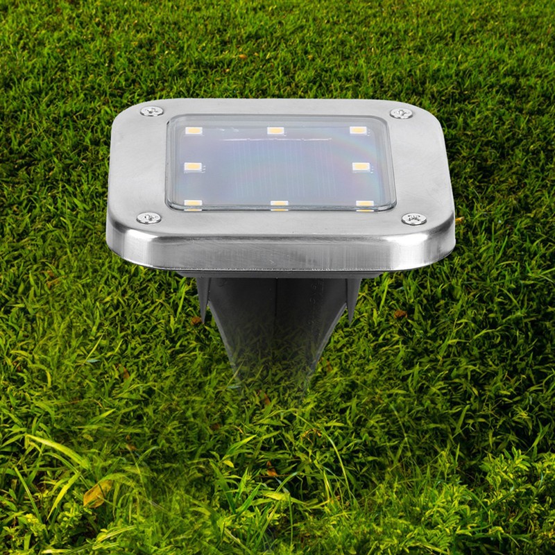 4pcs 8LED Solar Buried Light Under Ground Lamp Outdoor Pathway