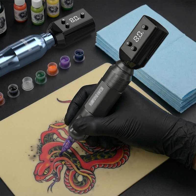 Wormhole Wireless Tattoo Gun Kit – Professional Tattoo Machine with