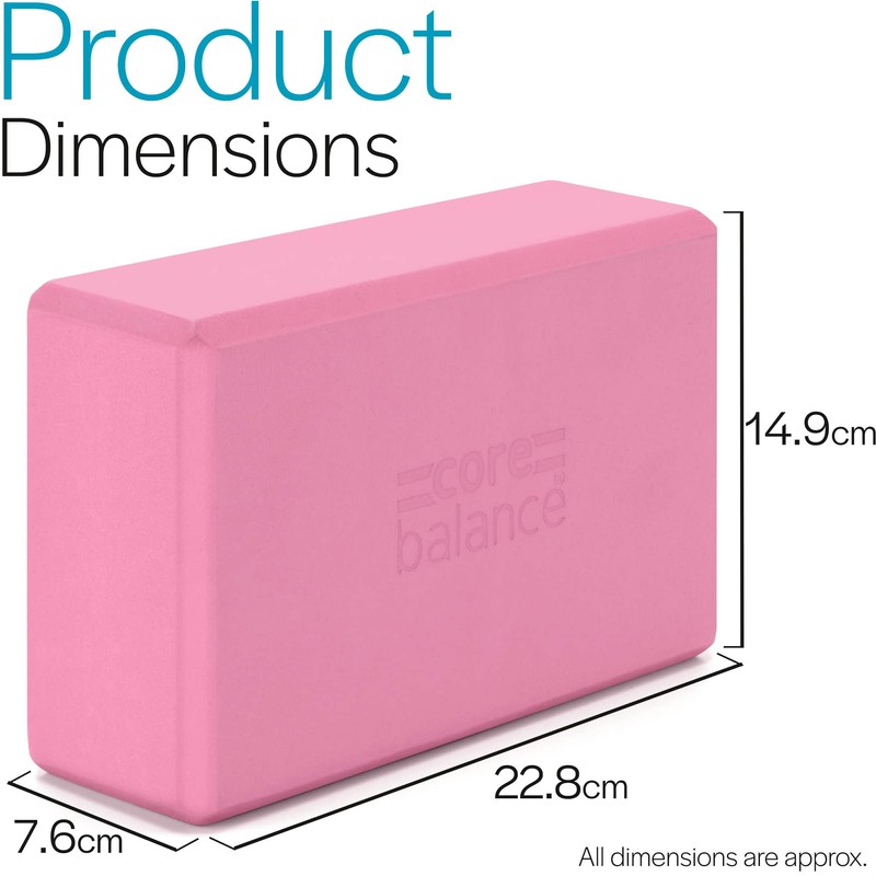 Core Balance Yoga Blocks Set Of 2 High Density EVA