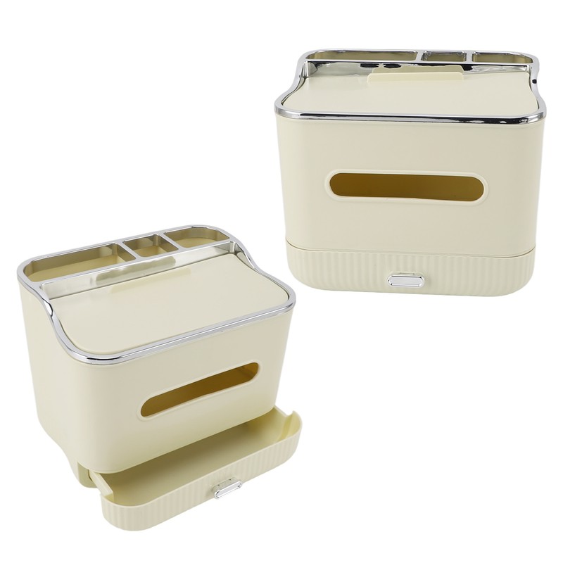 Tissue Box Organizer Multifunctional PP Plastic Space Saving Portable for