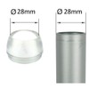 Transparent Clear See-Though Furniture Feet Ferrules Caps Stoppers - in