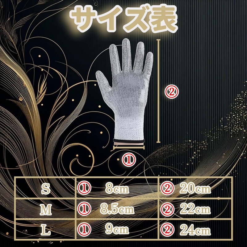 GUARDIAN JAPAN Anti-Slip Cut Resistant Gloves (S)
