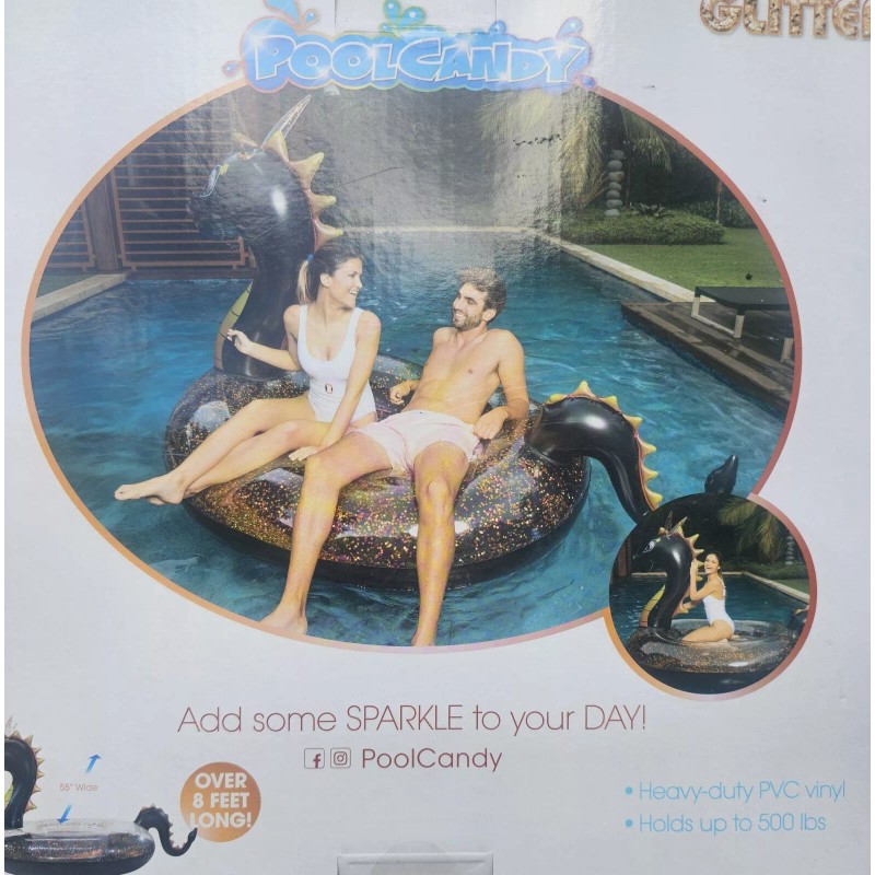 PoolCandy Glitter Dragon Gigantic pool raft