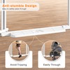 78.7" Extra Tall Pet Gate with Cat Door, 27"-37" Wide