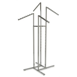 CompleteShopfittings PROFESSIONAL HEAVY DUTY CLOTHING RETAIL DISPLAY STANDS GARMENT DRESS SHOP RAILS (D- 4-WAY SLOPING ARMS)