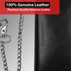 CLASSIC Motorcycle Chain Wallet for Men – Premium Cowhide Leather,
