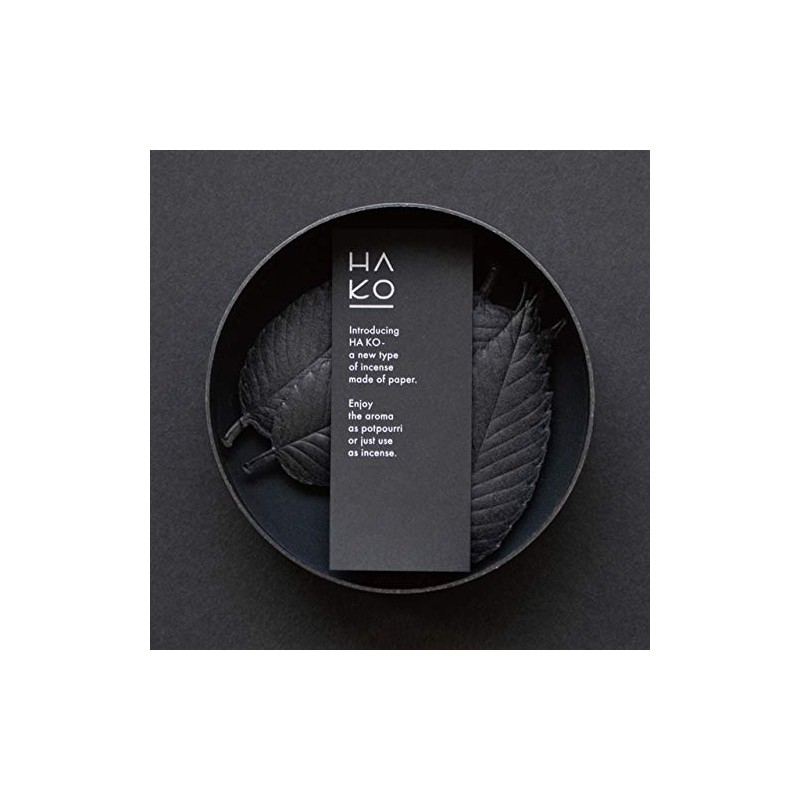 PAPER INCENSE HAKO Leaf Incense, HA Ko, Black, 6 Pieces,