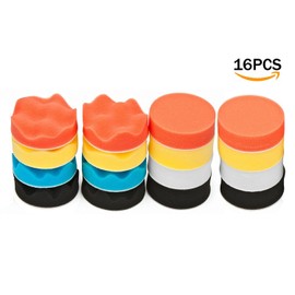 OxoxO 6 inches/150 mm Polishing Waxing Buffing Sponge Pads Buffer Pad Kit Metal Polishing Pad (16 Pieces)