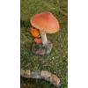 Vivid Arts - Brown and Red Robin on Toadstool Home