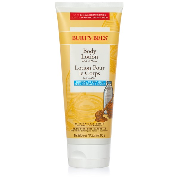 Burt's Bees Natural Body Lotion with Milk and Honey Care Lotion with Vitamin E 170 g