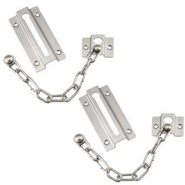 2 Pack Door Chains for Front Door, Heavy Duty Stainless Steel Door Chain Lock, Security Chain for Home, Hotel, Child and Pet Safety, Interior Door Lock