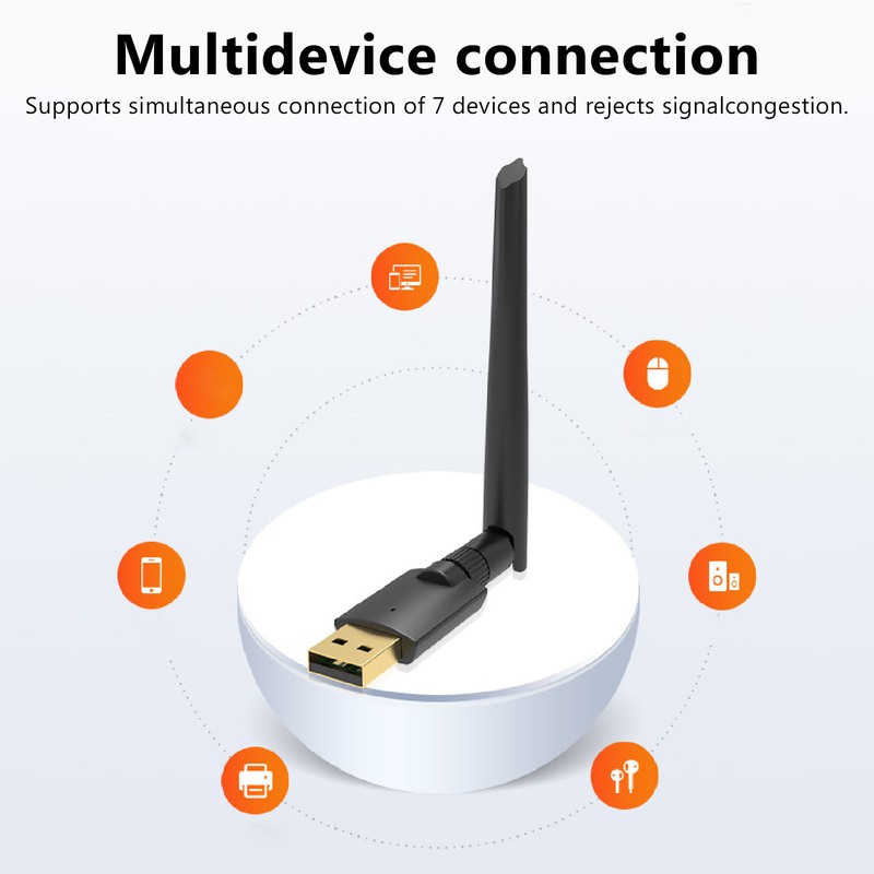 USB Bluetooth Adapter Plug and Play Bluetooth 5.1 Adapter 656.2ft
