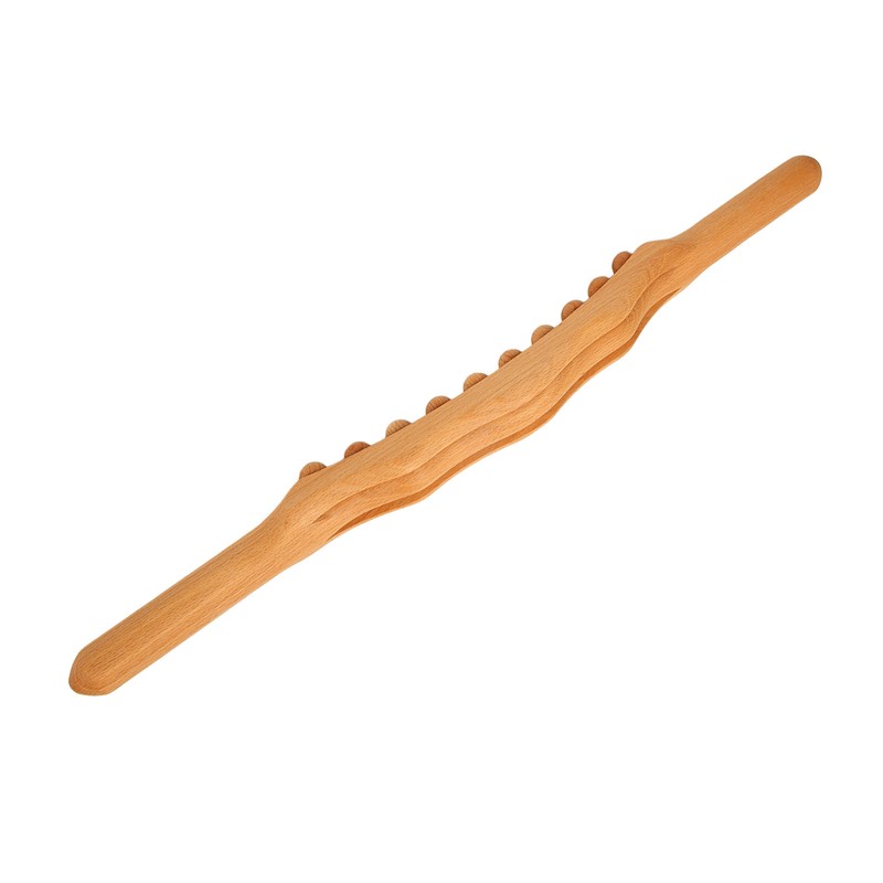Body Gua Sha Stick Muscle Relaxing 20 Beads Wooden Scraping