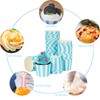 Cupcake Cases, 50PCS Elegent Muffins Baking Cups Blue and White