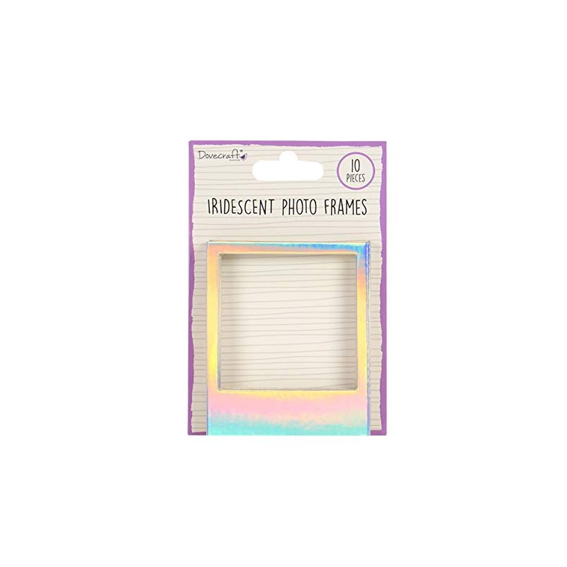Dovecraft DCBS217 Essentials Iridescent Photo Frames-Polaroid Style-8x10cm-Pack of 10-for Card