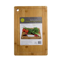 Luciano Housewares Classic Bamboo Cutting Board, 15 x 10 inches, Beige
