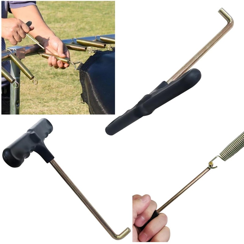 SquEqu 4 Pack Trampoline Spring Pulling Tool T-Hook Extension Puller