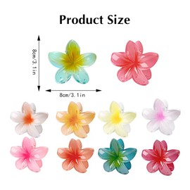 TTPSRY 10 Pcs Flower Hair Clip Nonslip Flower Claw Clips Strong Hold Hawaiian Claw Clip for Medium Thick Hair Hair Claw Clips for Women and Girls