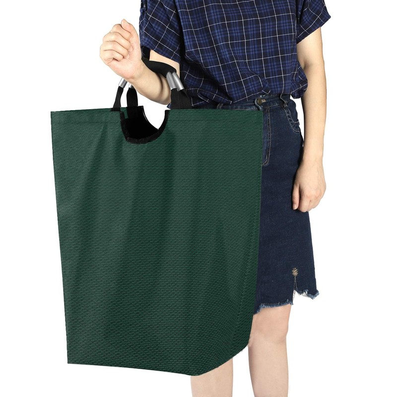Qilmy Hunter Green - Canasta Cesto para la Colada, Grande,