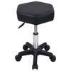 FURWOO Hexagon Rolling Stool Height Adjustable Stool with Wheels for
