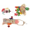 3pcs Parrot Shredding Chew Toy Bamboo Net Rattan Loofah Bird