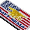 American Flag & Navy SEALs Seals Velcro Patch (Red &