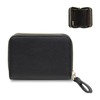 FuninCrea Credit Card Holder, PU Leather Zipper Travel Wallet Small