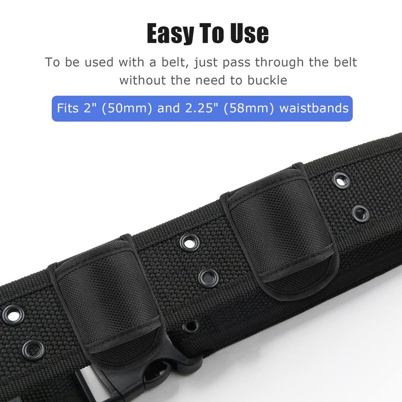 Flashlight Holster for Duty Belt, Open Top D Cell Compact