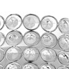 Crystal Cosmetic Makeup Tray 8in Round Display Tray Mirrored Metal