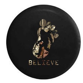 Pike Camo - Bigfoot Sasquatch Yeti Believe Trailer RV Spare Tire Cover OEM Vinyl Black 33 in
