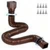 plusgutter 16.5ft Long Gutter Downspout Extensions Flexible, 4" Diameter Drain