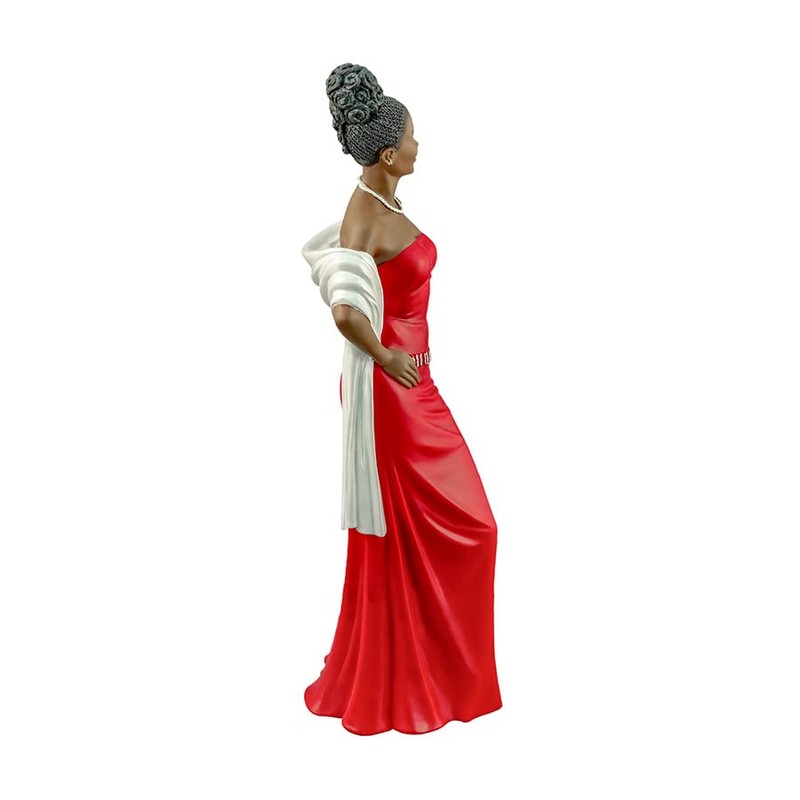Ebony Treasures Elegant Evenings: Lady in Red African American Collectible