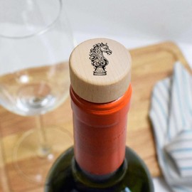 19mm 'Knight Chess Piece' Wooden Bottle Stopper/Cork (BS00026944)