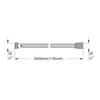 AULEEND，118 inch，encrypted shower hose 304 stainless steel metal - Extra