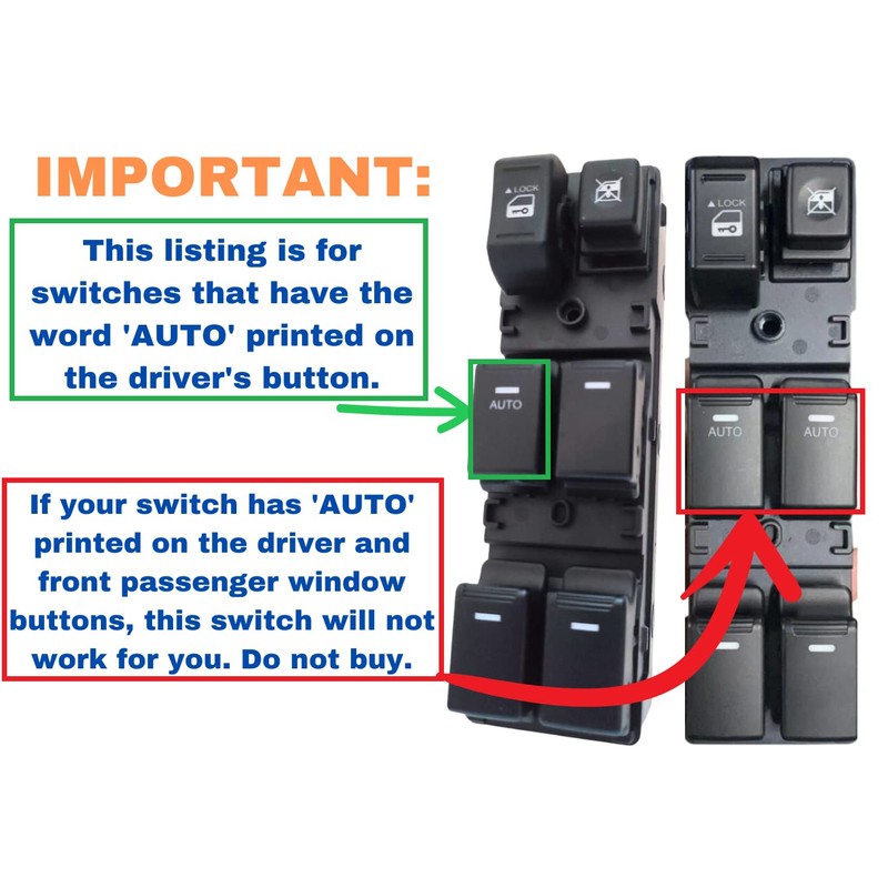 SWITCHDOCTOR Window Master Switch for 2011-2013 Kia Sorento