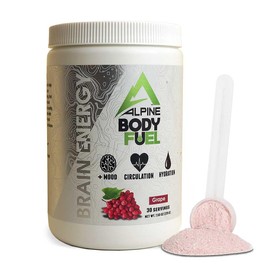 Alpine Innovations Body Fuel Focus + Energy - Great Tasting Supplement Made to Enhance Focus and Provide Energy Without The jitters. (30 Scoop Tub, Grape)